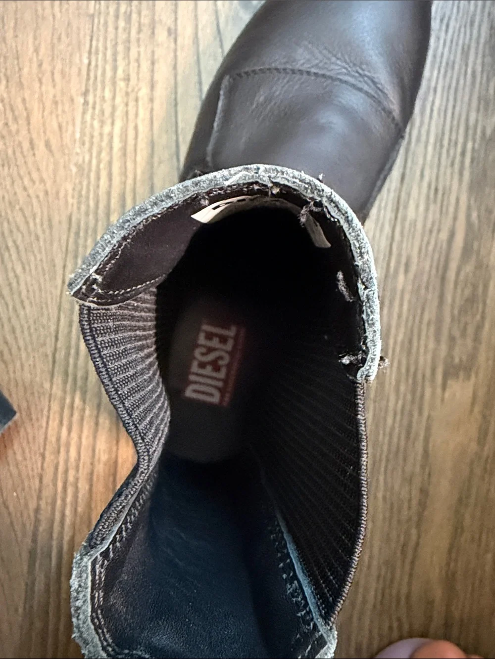 Diesel Men’s Dark Brown Leather Chelsea Boots